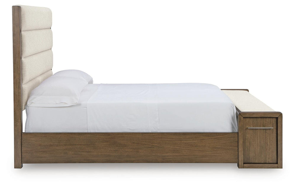 Marxmore Queen Upholstered Storage Bed - Brown (6)