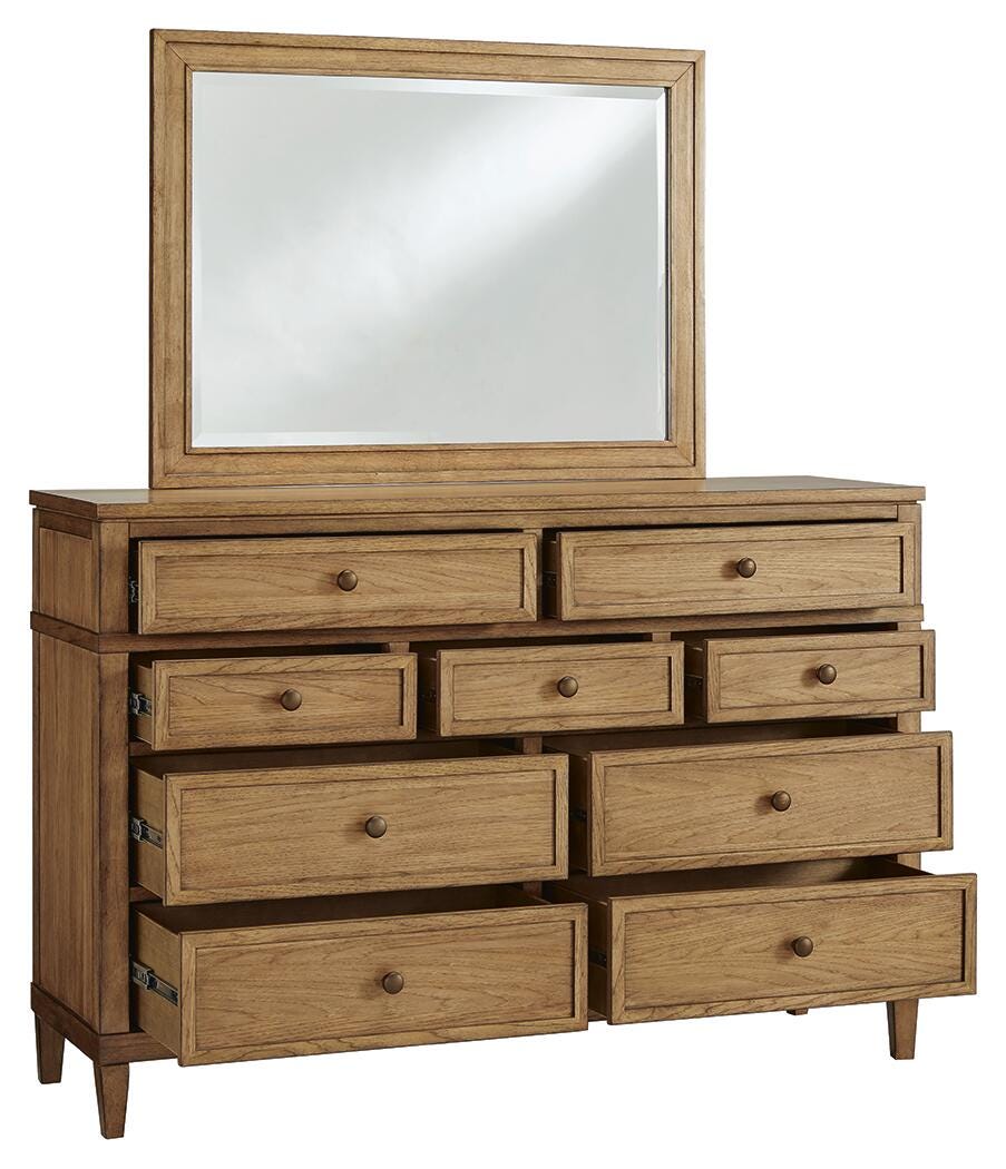 Sharlance Dresser and Mirror - Light Brown (3)