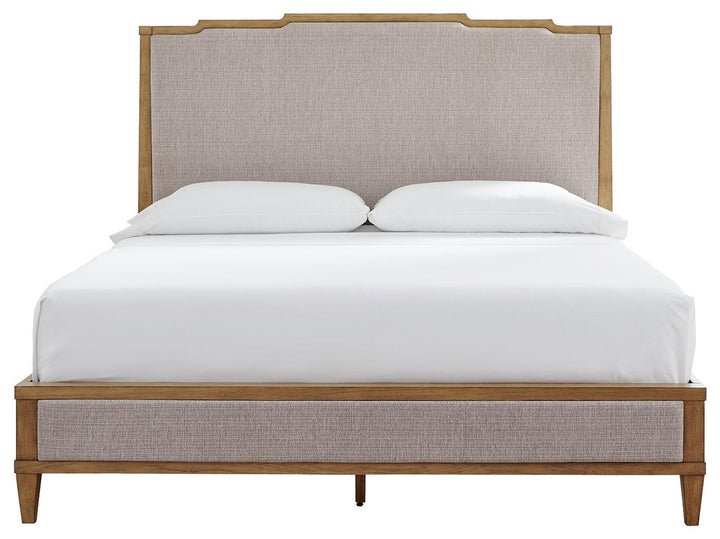 Sharlance California King Upholstered Panel Bed - Light Brown (4)