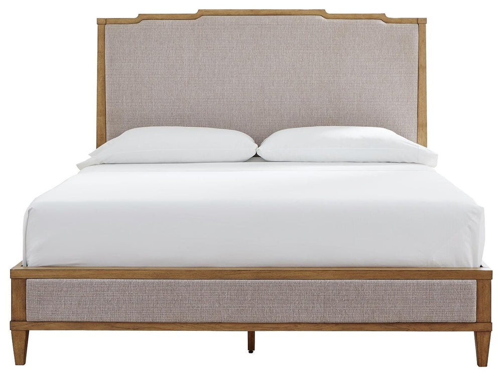 Sharlance California King Upholstered Panel Bed - Light Brown (4)