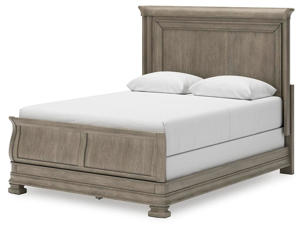 Lexorne Queen Sleigh Bed - Dark Gray (3)