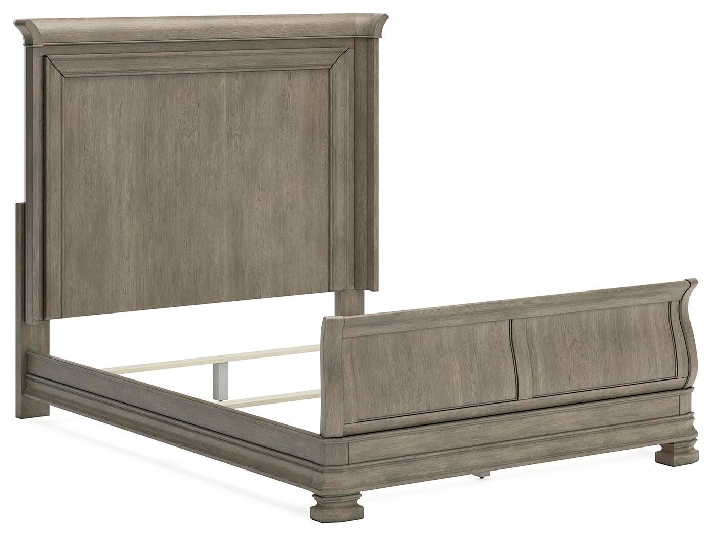 Lexorne Queen Sleigh Bed - Dark Gray (2)