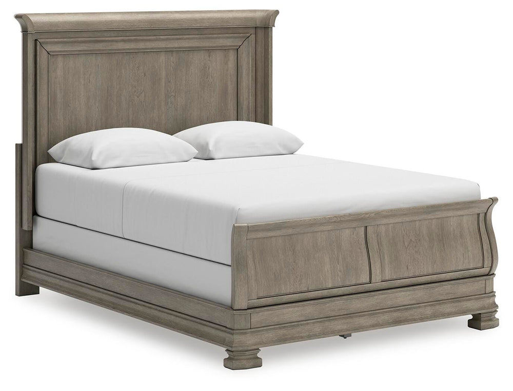 Lexorne Queen Sleigh Bed - Dark Gray (1)
