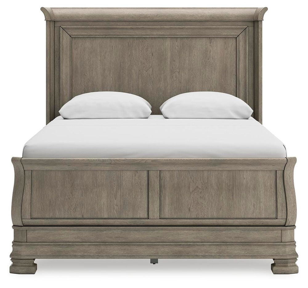 Lexorne Queen Sleigh Bed - Dark Gray (4)