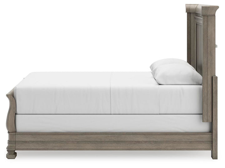 Lexorne Queen Sleigh Bed - Dark Gray (7)