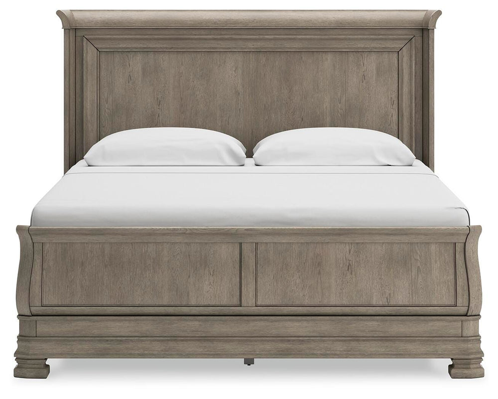 Lexorne King Sleigh Bed - Dark Gray (4)