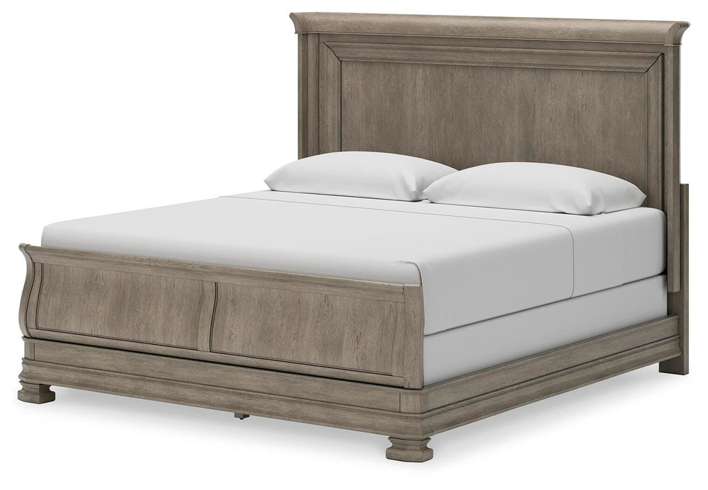 Lexorne California King Sleigh Bed - Dark Gray (3)