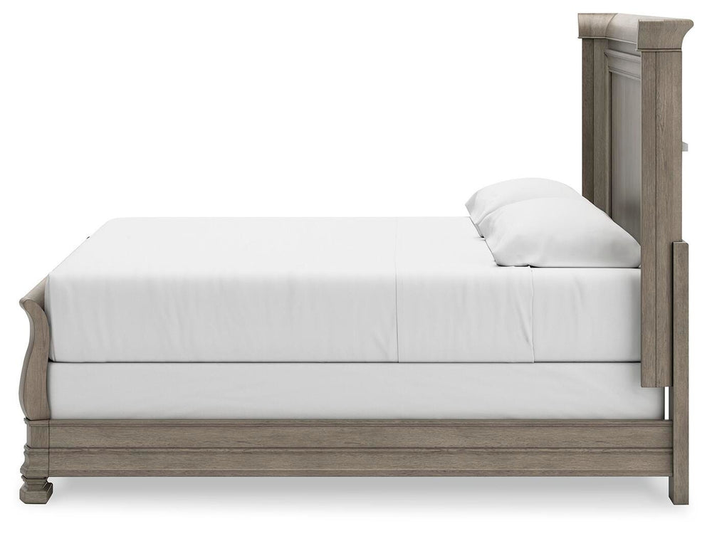 Lexorne California King Sleigh Bed - Dark Gray (7)