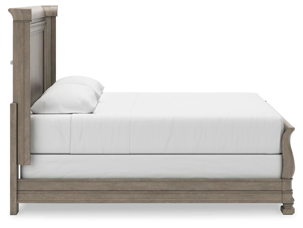 Lexorne California King Sleigh Bed - Dark Gray (6)