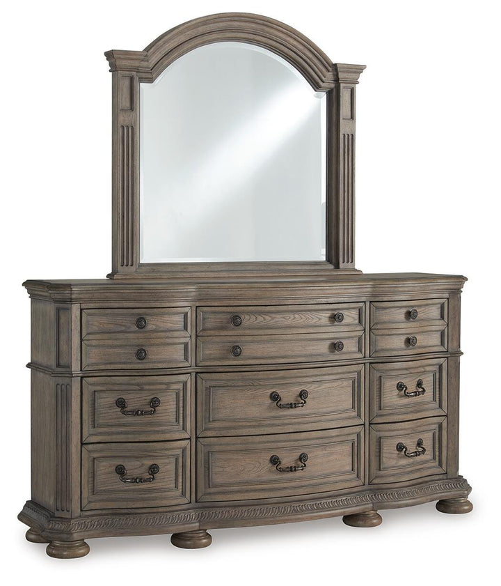 Ardenfield Dresser and Mirror - Light Brown (1)