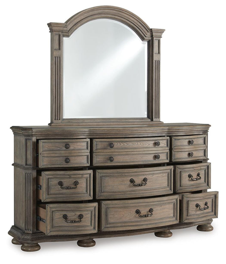 Ardenfield Dresser and Mirror - Light Brown (3)