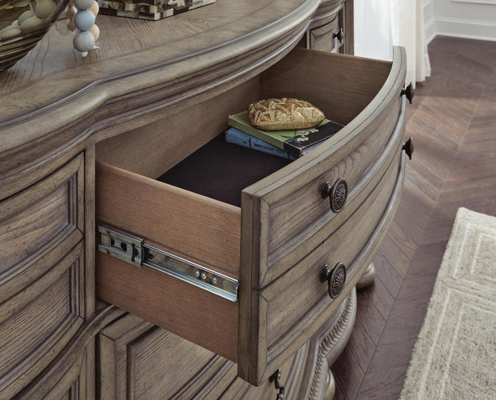 Ardenfield Dresser and Mirror - Light Brown (4)