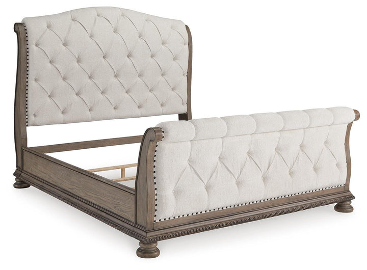 Ardenfield California King Upholstered Sleigh Bed - Light Brown (3)
