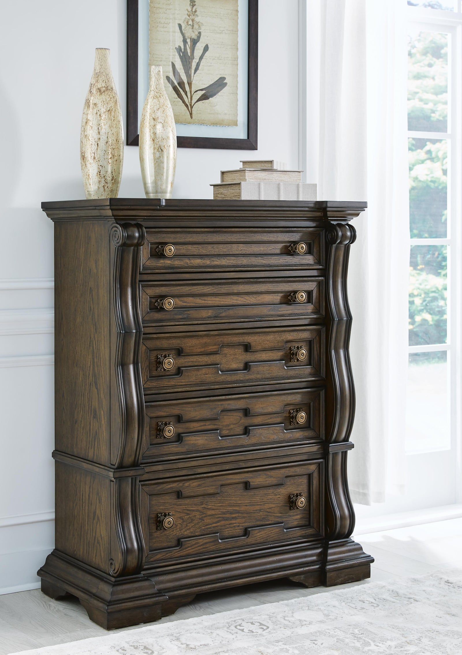 Maylee Chest of Drawers - Dark Brown (2)