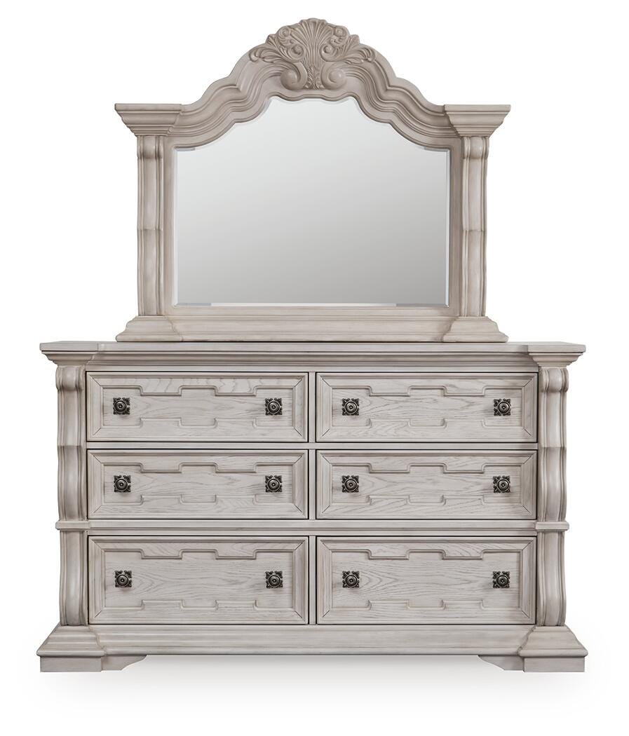 Andonhall Dresser and Mirror in White by Ashley