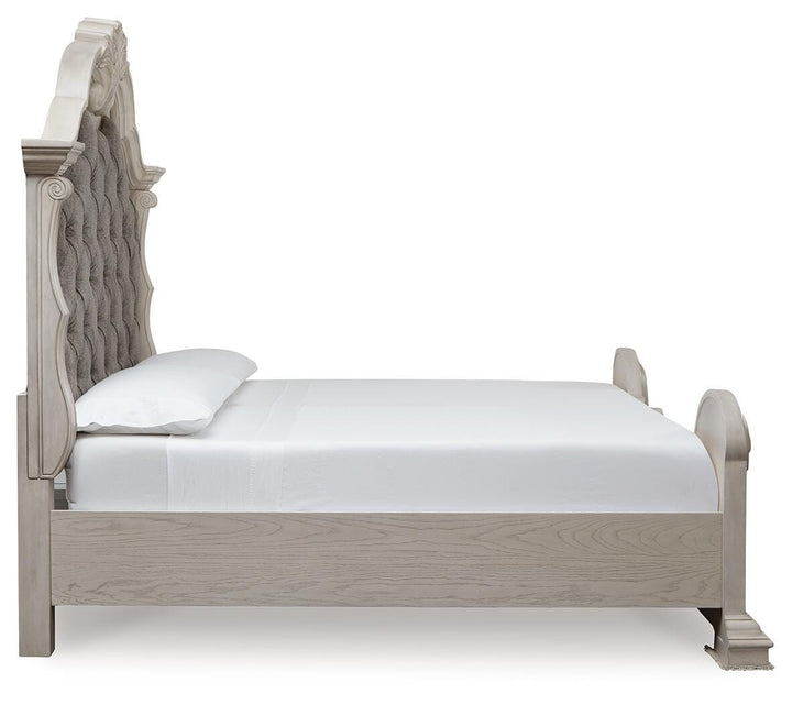 Bruchandi King Upholstered Panel Bed - Gray (5)