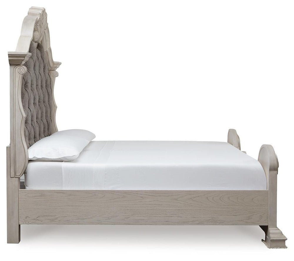 Bruchandi King Upholstered Panel Bed - Gray (5)