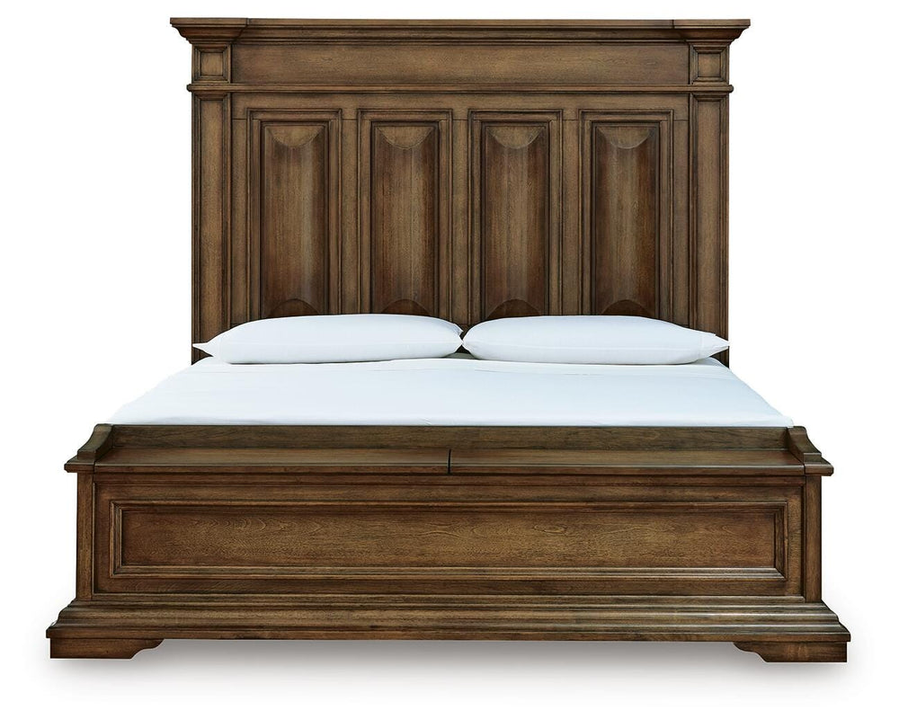 Frantanna California King Panel Storage Bed - Dark Brown (5)