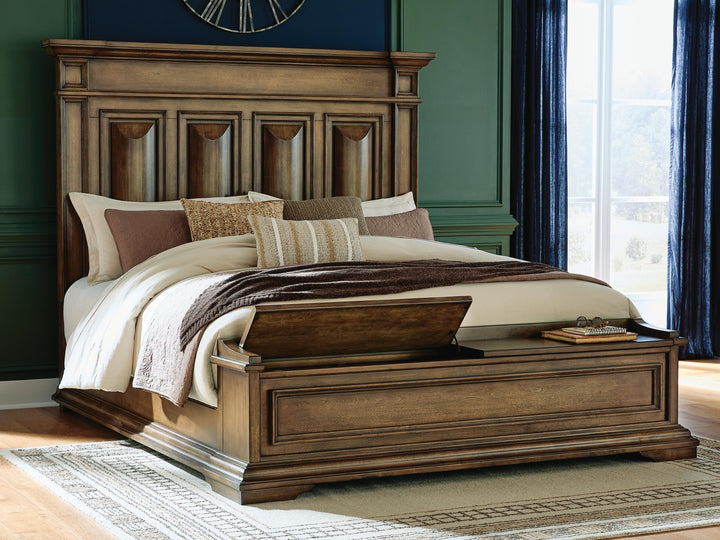 Frantanna California King Panel Storage Bed - Dark Brown (8)