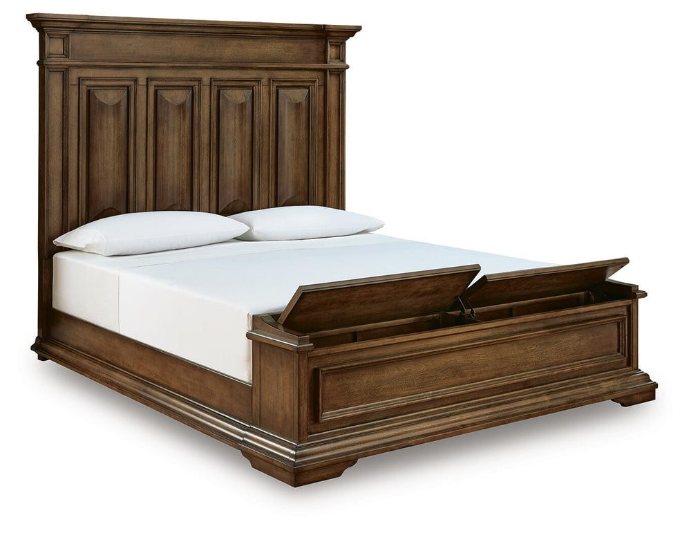 Frantanna California King Panel Storage Bed - Dark Brown (3)