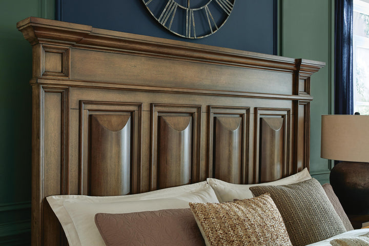 Frantanna King Panel Storage Bed - Dark Brown (9)