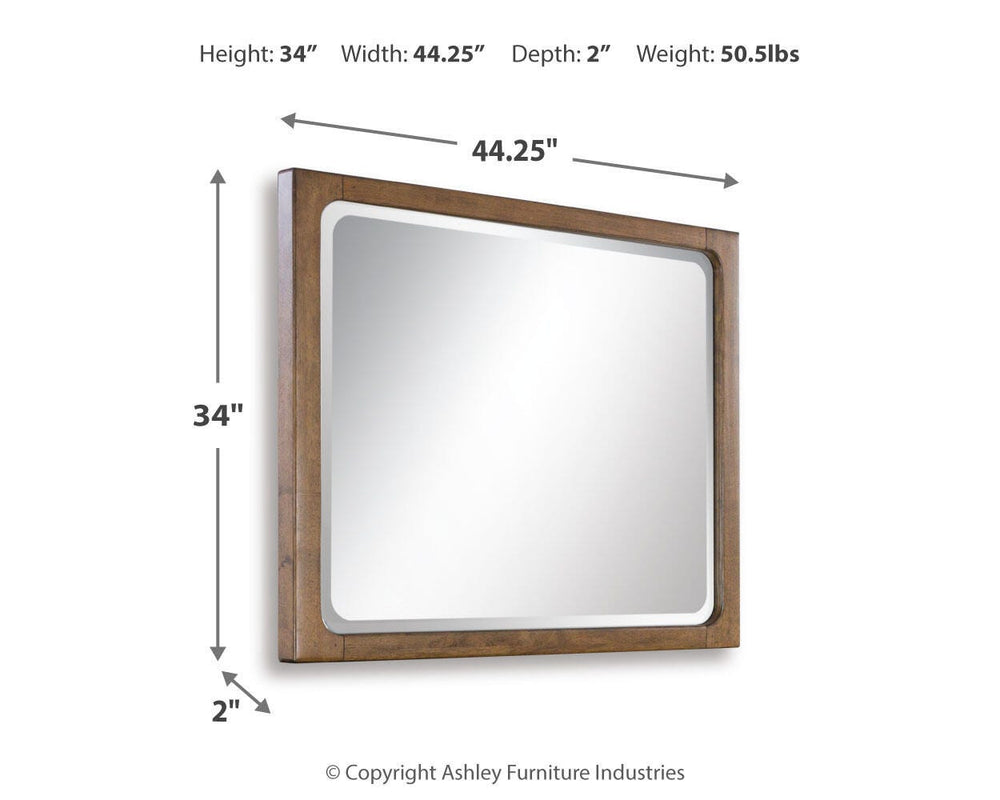 Cabalynn Bedroom Mirror - Light Brown (4)