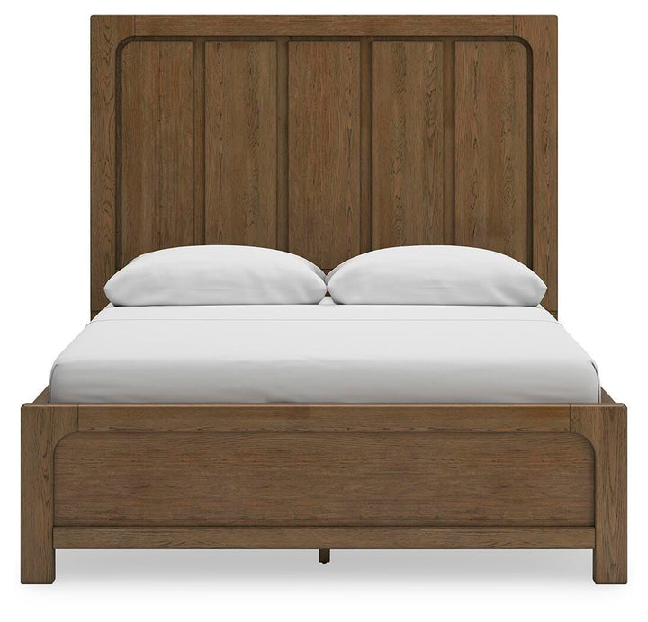 Cabalynn Queen Panel Bed with Storage - Light Brown (6)