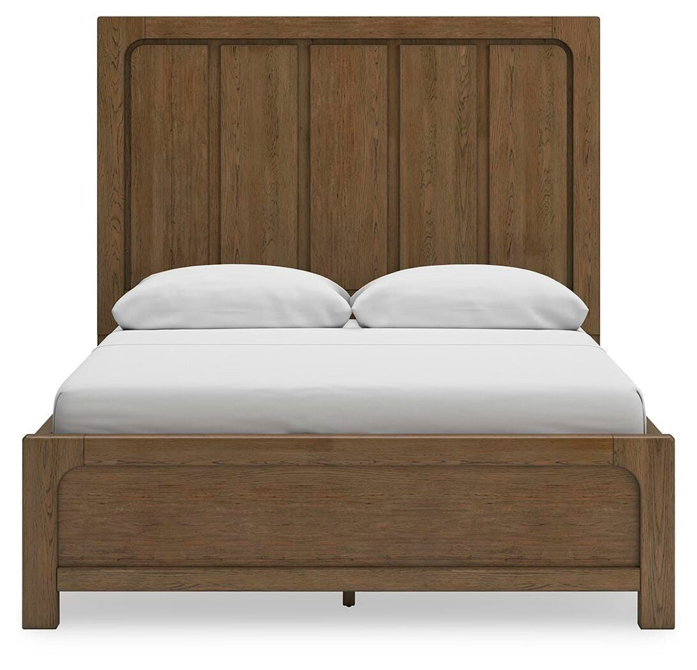 Cabalynn Queen Panel Bed with Storage - Light Brown (6)
