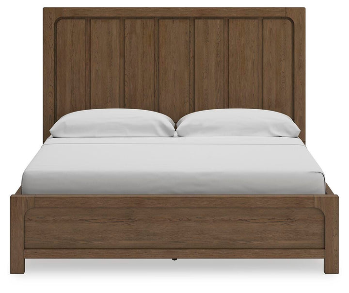 Cabalynn California King Panel Bed with Storage - Light Brown (6)