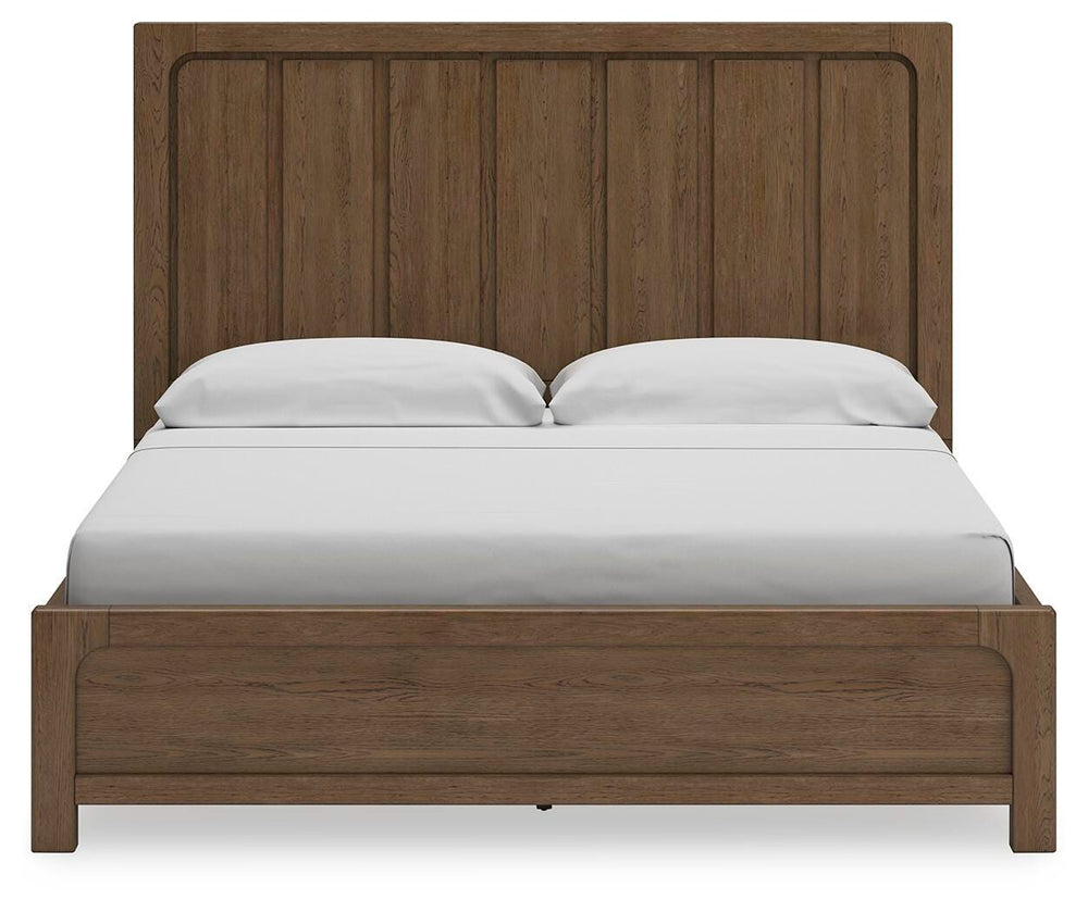 Cabalynn California King Panel Bed with Storage - Light Brown (6)