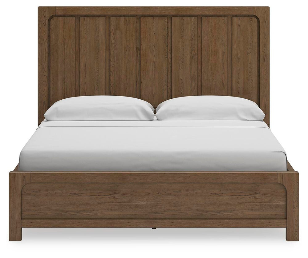 Cabalynn King Panel Bed with Storage - Light Brown (6)