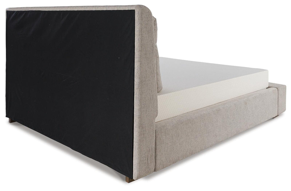 Cabalynn King Upholstered Bed - Light Brown (8)