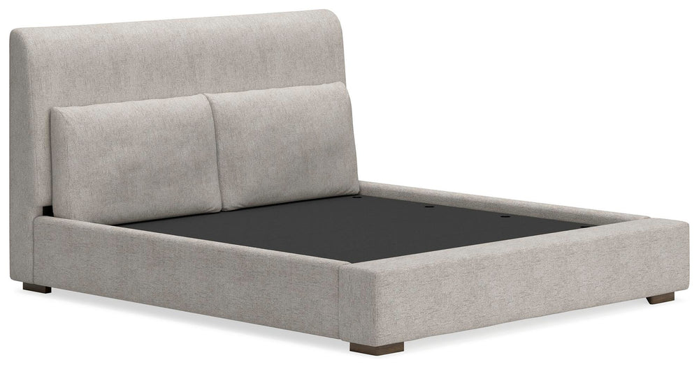 Cabalynn Queen Upholstered Bed - Light Brown (3)