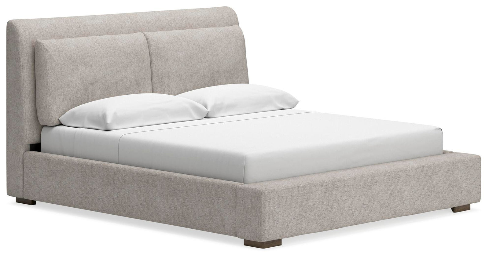 Cabalynn California King Upholstered Bed - Light Brown (1)
