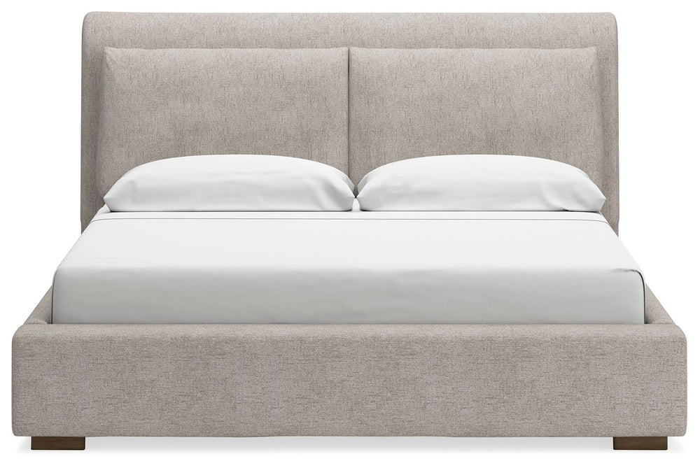 Cabalynn California King Upholstered Bed - Light Brown (4)