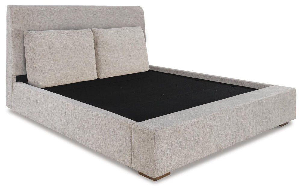 Cabalynn King Upholstered Bed - Light Brown (3)