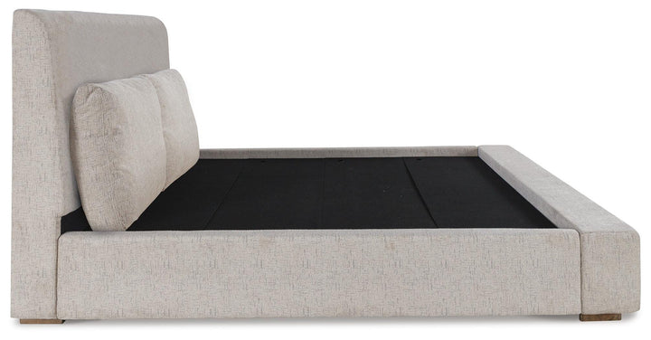Cabalynn King Upholstered Bed - Light Brown (7)