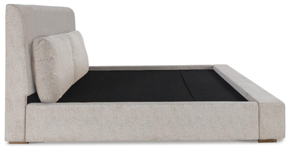Cabalynn California King Upholstered Bed - Light Brown (7)