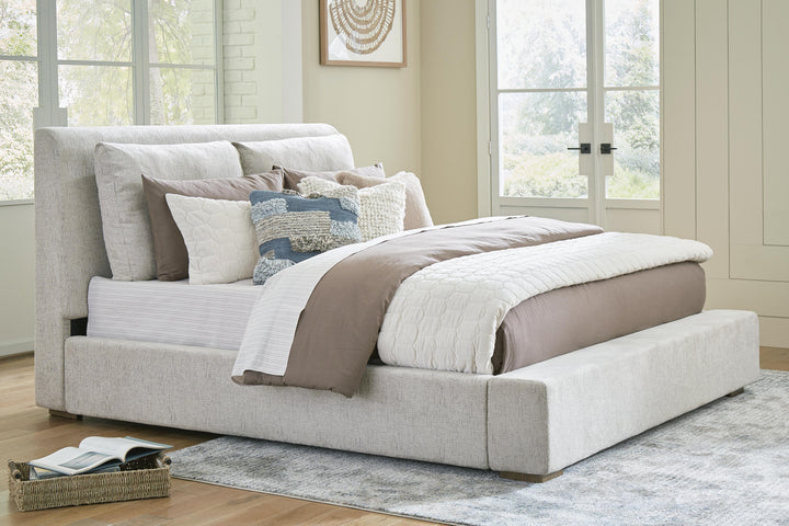 Cabalynn California King Upholstered Bed - Light Brown (2)