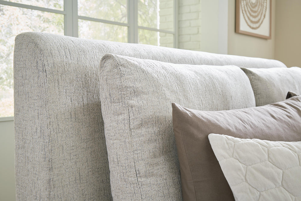 Cabalynn Queen Upholstered Bed - Light Brown (9)