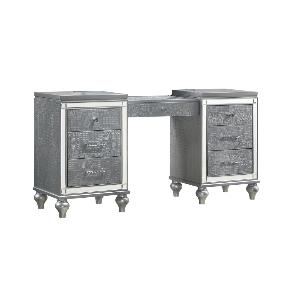 Valentino Dressing Table-Silver