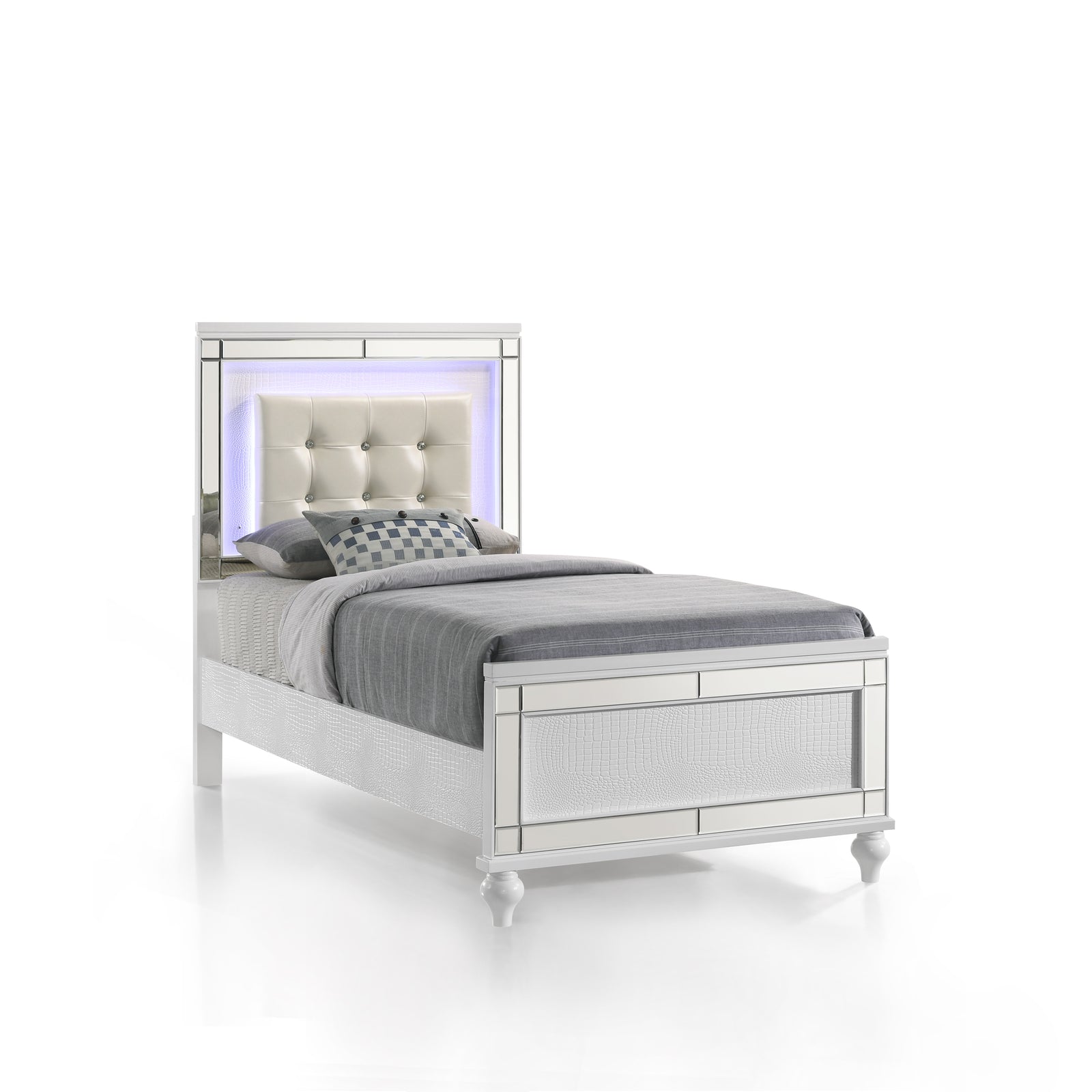 Valentino 3/3 T Footboard & Slats - White