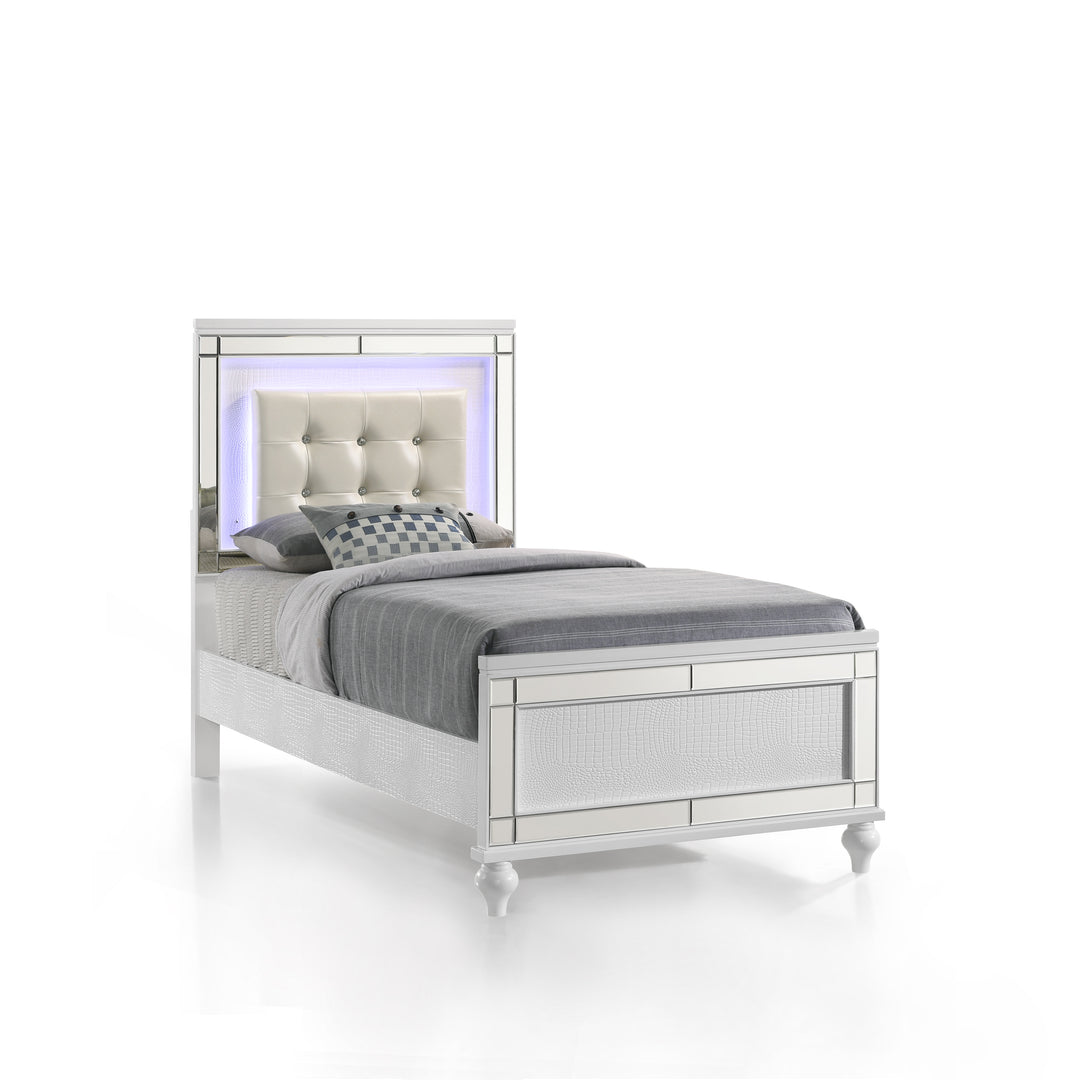 Valentino 3/3 T Footboard & Slats - White