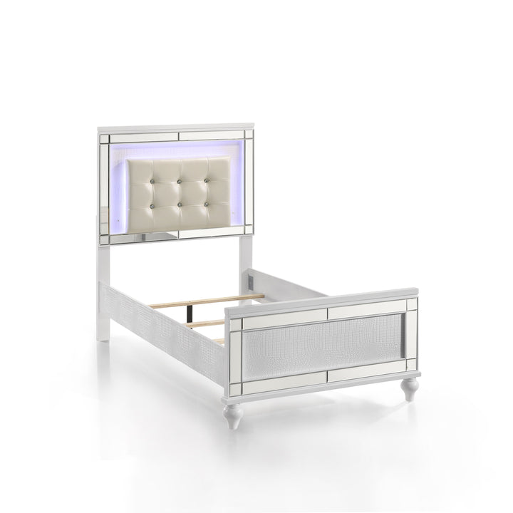 Valentino 3/3 T Footboard &amp; Slats - White
