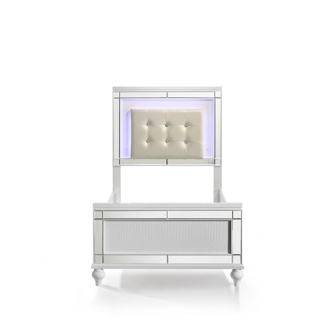 Valentino 3/3 T Footboard & Slats - White