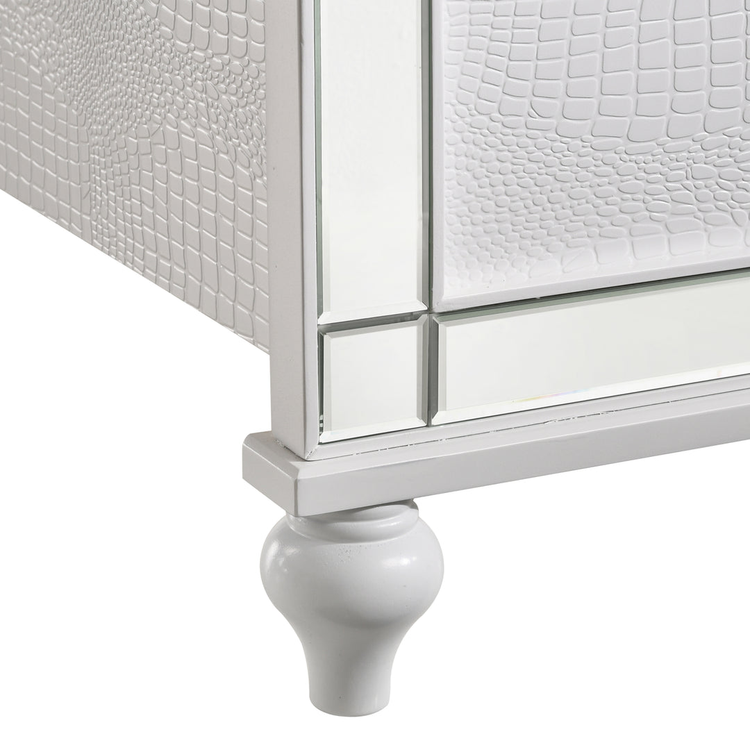 Valentino 3/3 T Footboard & Slats - White
