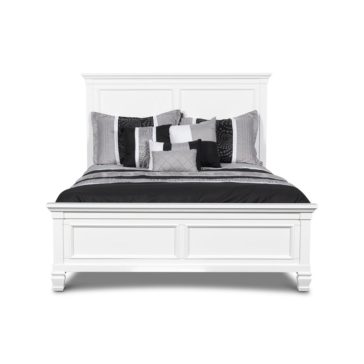 Tamarack 5/0 Q Headboard, Footboard &amp; Slats- White