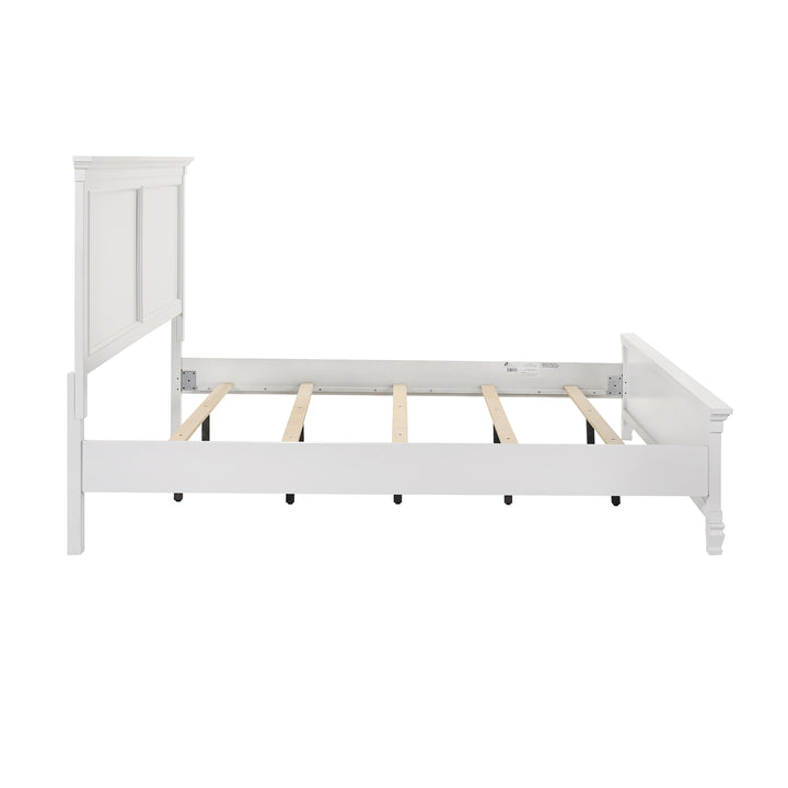 Tamarack 5/0 Q Headboard, Footboard &amp; Slats- White