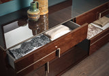 ALF Italia Bellagio dresser in coffee walnut and rose gold