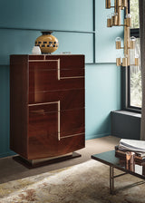 ALF Italia Bellagio dresser mirror in coffee walnut and rose gold